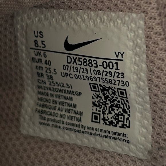 Nike | Women’s Lilac Low-Top Air Force One Lace Up Sneakers White Swoosh Sz 8.5 - Picture 12 of 14